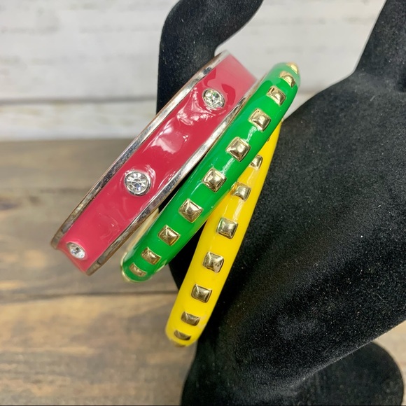 CHARMING CHARLIE Set of 3 Enamel Bangle Bracelets - Picture 3 of 9